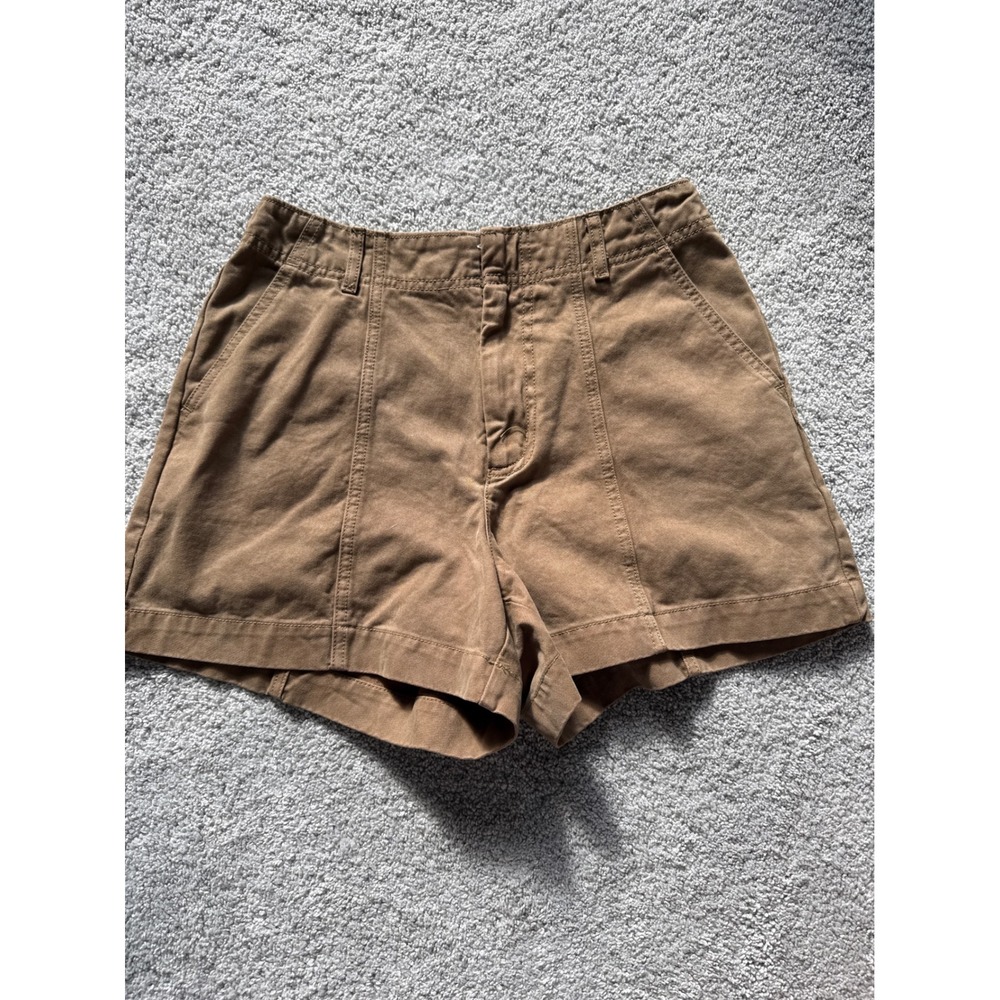 Universal Thread Womens Size‎ 2 Brown Utility Cotton High Rise Seamed Shorts Tan